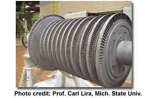Photo of turbine at MSU Power Plant